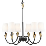 Claudelle Chandelier - Black / Gold / White