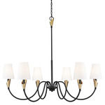 Claudelle Chandelier - Black / Gold / White