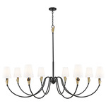 Claudelle Chandelier - Black / Gold / White