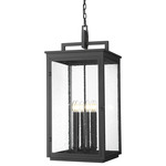Hartwell Outdoor Pendant - Sand Black / Clear Seedy