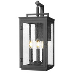 Hartwell Outdoor Wall Light - Sand Black / Clear Seedy