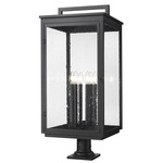 Hartwell Outdoor Pier Light - Sand Black / Clear Seedy