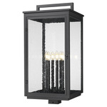 Hartwell Outdoor Post Light - Sand Black / Clear Seedy