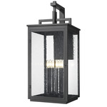 Hartwell Outdoor Wall Light - Sand Black / Clear Seedy
