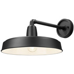 RLM Straight Arm Outdoor Wall Light - Sand Black / Clear
