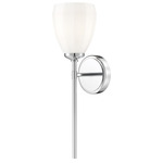 Oren Wall Sconce - Chrome / Matte Opal