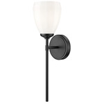 Oren Wall Sconce - Matte Black / Matte Opal