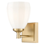 Oren Single Bathroom Vanity Light - Modern Gold / Matte Opal