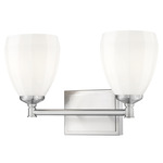 Oren Bathroom Vanity Light - Brushed Nickel / Matte Opal