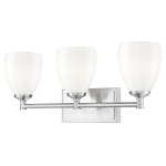 Oren Bathroom Vanity Light - Brushed Nickel / Matte Opal