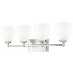 Oren Bathroom Vanity Light - Brushed Nickel / Matte Opal