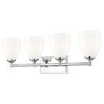 Oren Bathroom Vanity Light - Chrome / Matte Opal