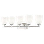 Oren Bathroom Vanity Light - Brushed Nickel / Matte Opal