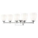 Oren Bathroom Vanity Light - Chrome / Matte Opal