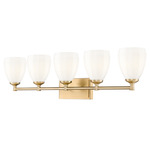 Oren Bathroom Vanity Light - Modern Gold / Matte Opal