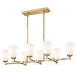 Oren Linear Chandelier - Modern Gold / Matte Opal Oren Linear Chandelier - Modern Gold / Matte Opal