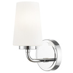 Montford Wall Sconce - Chrome / Matte Opal