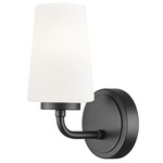 Montford Wall Sconce - Matte Black / Matte Opal