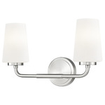 Montford Bathroom Vanity Light - Brushed Nickel / Matte Opal