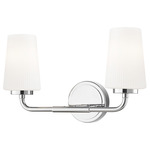 Montford Bathroom Vanity Light - Chrome / Matte Opal