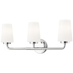 Montford Bathroom Vanity Light - Chrome / Matte Opal
