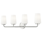 Montford Bathroom Vanity Light - Brushed Nickel / Matte Opal