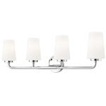 Montford Bathroom Vanity Light - Chrome / Matte Opal