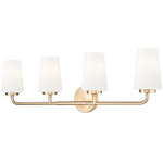 Montford Bathroom Vanity Light - Modern Gold / Matte Opal