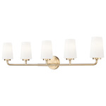Montford Bathroom Vanity Light - Modern Gold / Matte Opal
