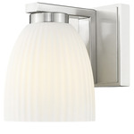 Naya Wall Sconce - Brushed Nickel / Matte Opal