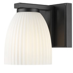 Naya Wall Sconce - Matte Black / Matte Opal