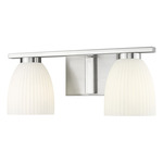 Naya Bathroom Vanity Light - Brushed Nickel / Matte Opal