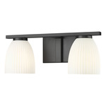 Naya Bathroom Vanity Light - Matte Black / Matte Opal