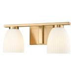 Naya Bathroom Vanity Light - Modern Gold / Matte Opal