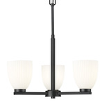 Naya Chandelier - Matte Black / Matte Opal
