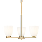 Naya Chandelier - Modern Gold / Matte Opal