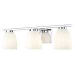 Naya Bathroom Vanity Light - Chrome / Matte Opal