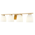 Naya Bathroom Vanity Light - Modern Gold / Matte Opal