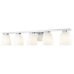 Naya Bathroom Vanity Light - Chrome / Matte Opal