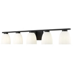 Naya Bathroom Vanity Light - Matte Black / Matte Opal