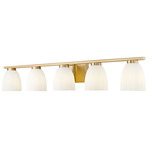 Naya Bathroom Vanity Light - Modern Gold / Matte Opal