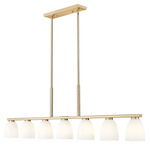 Naya Linear Chandelier - Modern Gold / Matte Opal