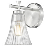 Belle Wall Sconce - Brushed Nickel / Clear