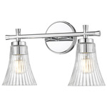 Belle Bathroom Vanity Light - Chrome / Clear