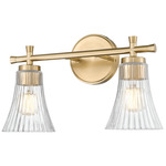 Belle Bathroom Vanity Light - Modern Gold / Clear
