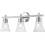Belle Bathroom Vanity Light - Chrome / Clear