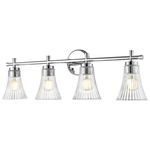 Belle Bathroom Vanity Light - Chrome / Clear