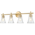 Belle Bathroom Vanity Light - Modern Gold / Clear