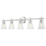 Belle Bathroom Vanity Light - Brushed Nickel / Clear