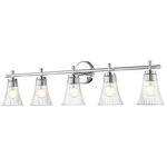 Belle Bathroom Vanity Light - Chrome / Clear